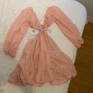 Princess Polly Baby Pink Cutout Dress